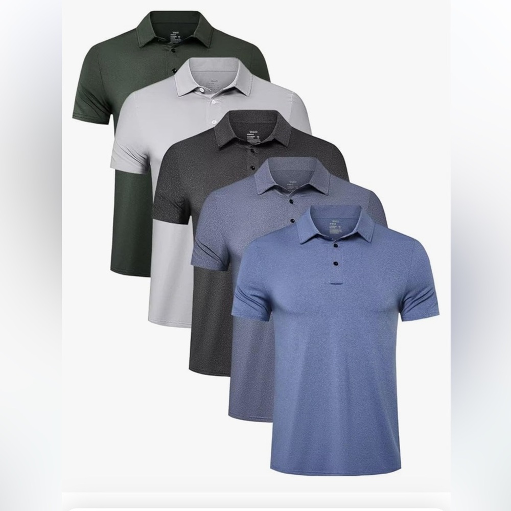 Men’s Pack of 5 Quick Dry Polos